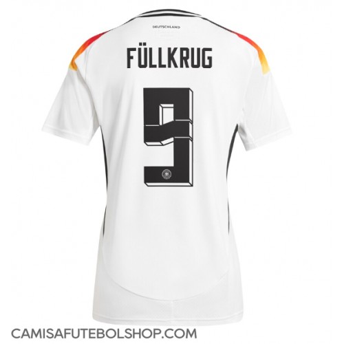 Camisa de time de futebol Alemanha Niclas Fullkrug #9 Replicas 1º Equipamento Feminina Europeu 2024 Manga Curta